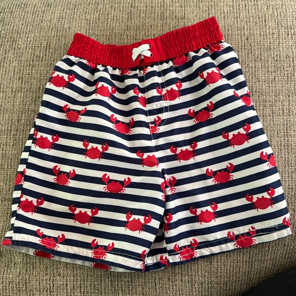 Boy’s swim trunks with crabs 24 months